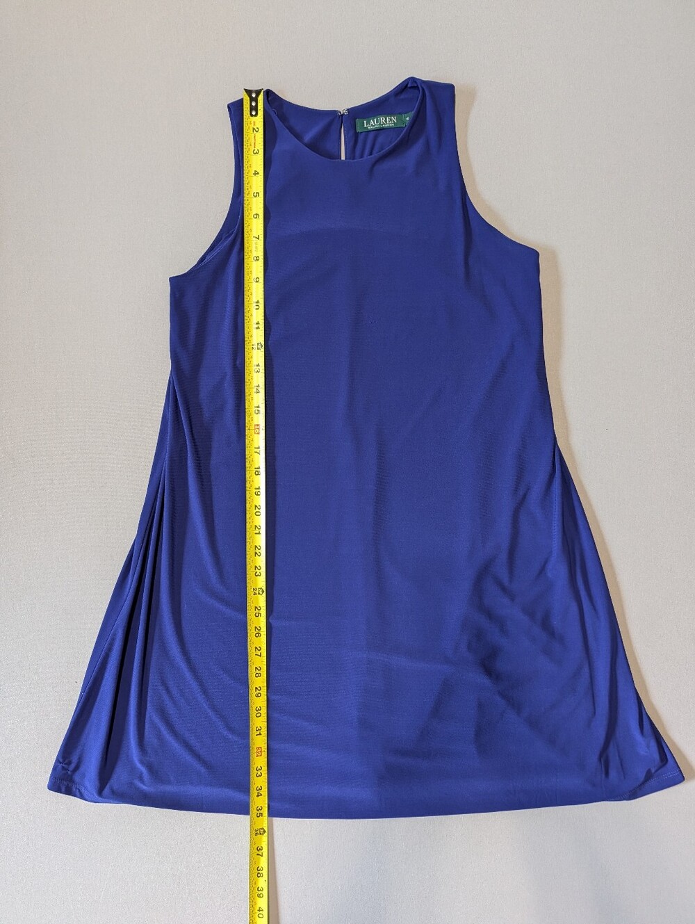 Ralph Lauren Sleeveless Midi Dress Size 10 in Dark Purple Flowy Party Wedding - Picture 6 of 8